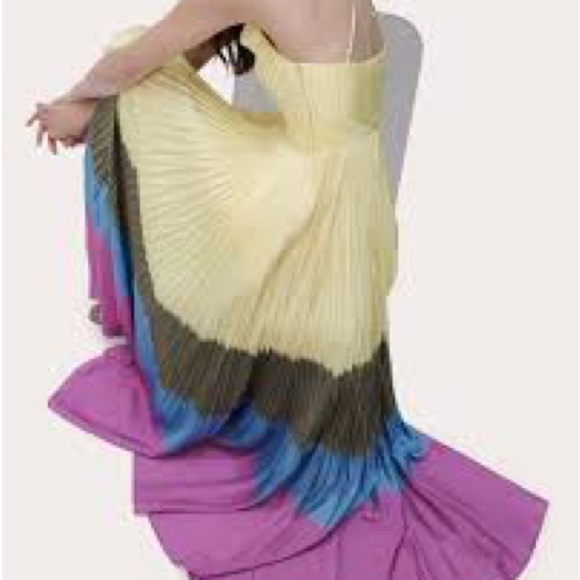 (35) NWT Jonathan Simkhai Milena Daffodil Dip Dye Dress - Picture 3 of 14